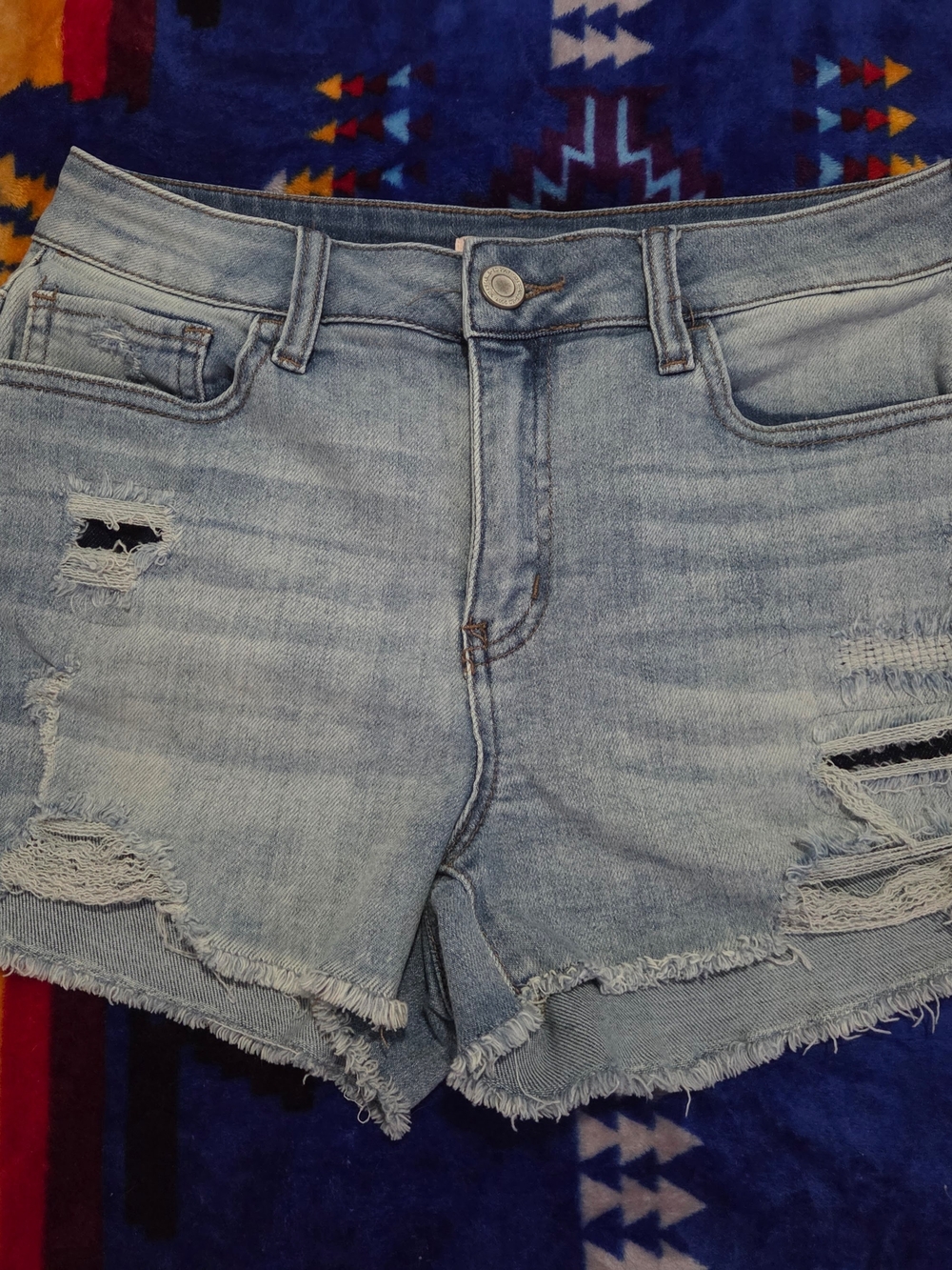 SO Light Wash Distressed Denim Shorts